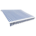 Markisenbespannung Canvas Blau & Weiß 4x3 m (ohne Rahmen)