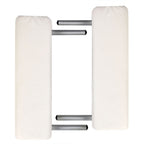 Massageliege Klappbar 2-Zonen mit Aluminiumgestell Cremeweiß