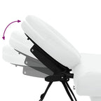 Massagetisch mit Aluminiumrahmen, faltbar 4 Zonen Creme-Weiß