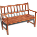 Gartenbank 120 cm Massivholz Akazie