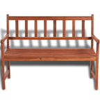 Gartenbank 120 cm Massivholz Akazie