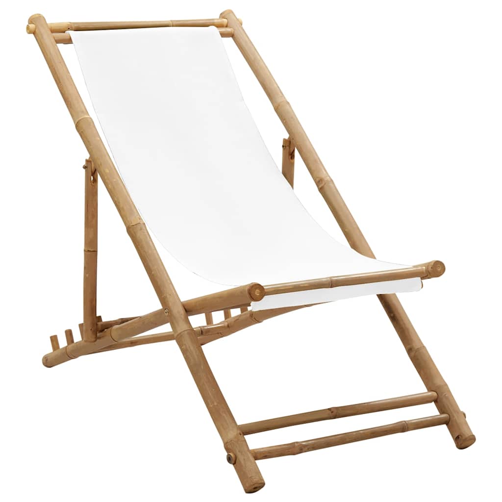 Liegestuhl Bambus und Canvas