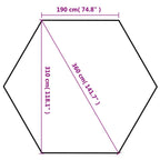 Hexagonal Pop-Up Zelt mit 6 Seitenwänden Cremeweiß 3,6x3,1 m