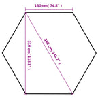 Hexagonal Pop-Up Zelt mit 6 Seitenwänden Grau 3,6x3,1 m