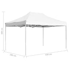 Profi-Partyzelt Faltbar Aluminium 4,5x3 m Weiß