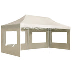 Profi-Partyzelt Faltbar mit Wänden Aluminium 6×3m Creme