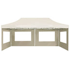 Profi-Partyzelt Faltbar mit Wänden Aluminium 6×3m Creme