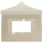 Profi-Partyzelt Faltbar mit Wänden Aluminium 6×3m Creme