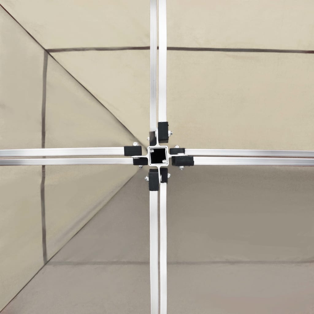 Profi-Partyzelt Faltbar mit Wänden Aluminium 6×3m Creme