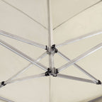 Profi-Partyzelt Faltbar mit Wänden Aluminium 6×3m Creme