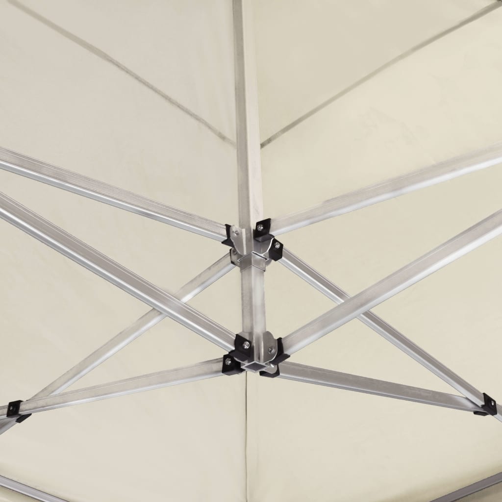 Profi-Partyzelt Faltbar mit Wänden Aluminium 6×3m Creme