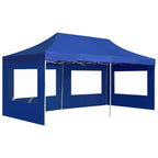 Profi-Partyzelt Faltbar mit Wänden Aluminium 6×3m Blau