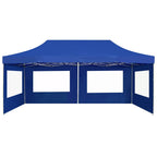 Profi-Partyzelt Faltbar mit Wänden Aluminium 6×3m Blau