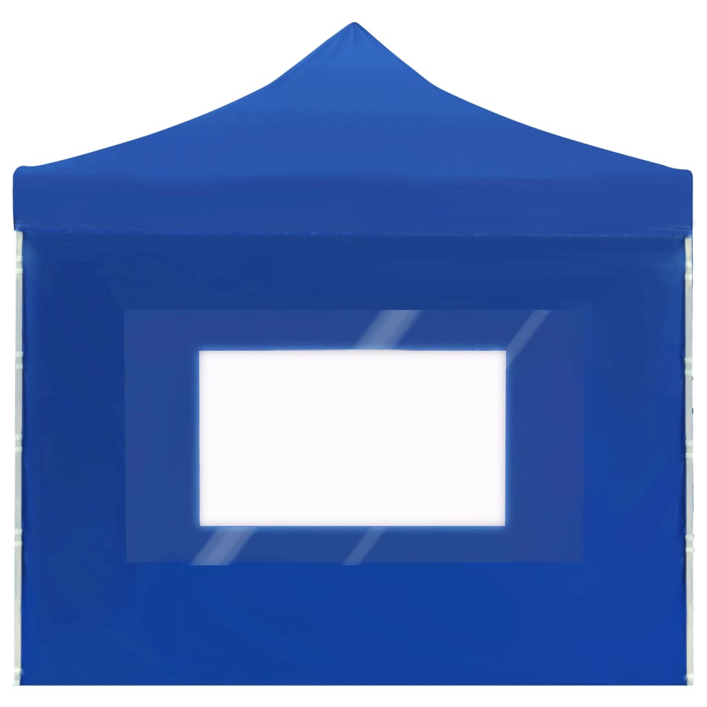 Profi-Partyzelt Faltbar mit Wänden Aluminium 6×3m Blau