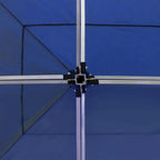 Profi-Partyzelt Faltbar mit Wänden Aluminium 6×3m Blau