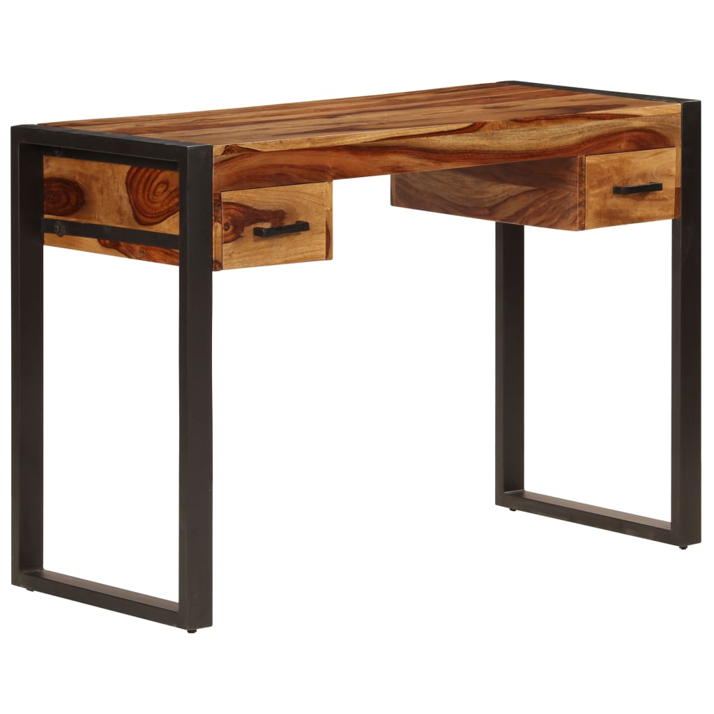 Schreibtisch mit 2 Schubladen 110x50x77 cm Massivholz Akazie