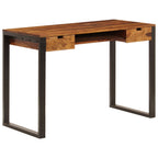 Schreibtisch 110 x 55 x 78 cm Massivholz Akazie und Stahl