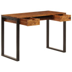 Schreibtisch 110 x 55 x 78 cm Massivholz Akazie und Stahl
