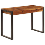 Schreibtisch 110 x 55 x 78 cm Massivholz Akazie und Stahl