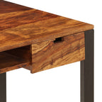 Schreibtisch 110 x 55 x 78 cm Massivholz Akazie und Stahl