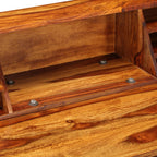 Schreibtisch 110 x 50 x 94 cm Massivholz Akazie und Stahl