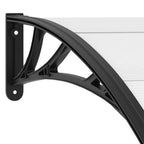 Türvordach Schwarz und Transparent 240x75 cm PC