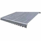 Gelenkarmmarkise Motorisiert 600 cm Blau/Weiß