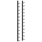 Wand-Weinregal für 12 Flaschen Schwarz Eisen