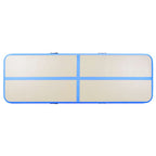 Aufblasbare Gymnastikmatte mit Pumpe 500x100x10 cm PVC Blau