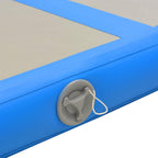 Aufblasbare Gymnastikmatte mit Pumpe 500x100x10 cm PVC Blau