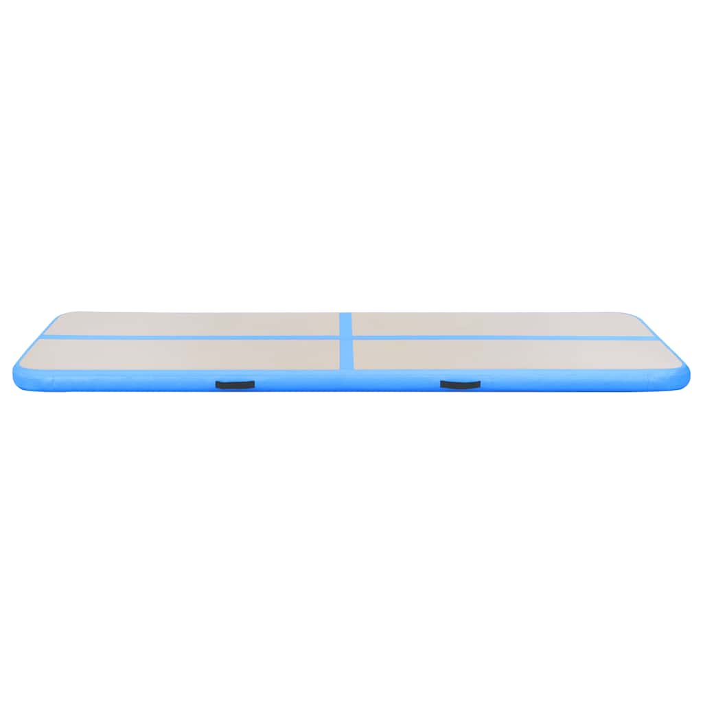 Aufblasbare Gymnastikmatte mit Pumpe 600x100x10 cm PVC Blau