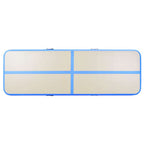 Aufblasbare Gymnastikmatte mit Pumpe 600x100x10 cm PVC Blau