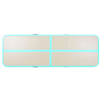 Aufblasbare Gymnastikmatte mit Pumpe 800x100x10 cm PVC Grün