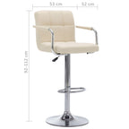 Barhocker Creme Stoff