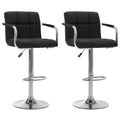 Barhocker 2 Stk. Schwarz Stoff