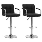 Barhocker 2 Stk. Schwarz Stoff