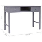 Schreibtisch Grau 110×45×76 cm Holz
