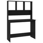 Schreibtisch mit Regalen Schwarz 110x45x157 cm Holzwerkstoff