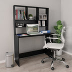 Schreibtisch mit Regalen Schwarz 110x45x157 cm Holzwerkstoff