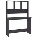 Schreibtisch mit Regalen Grau 110x45x157 cm Holzwerkstoff