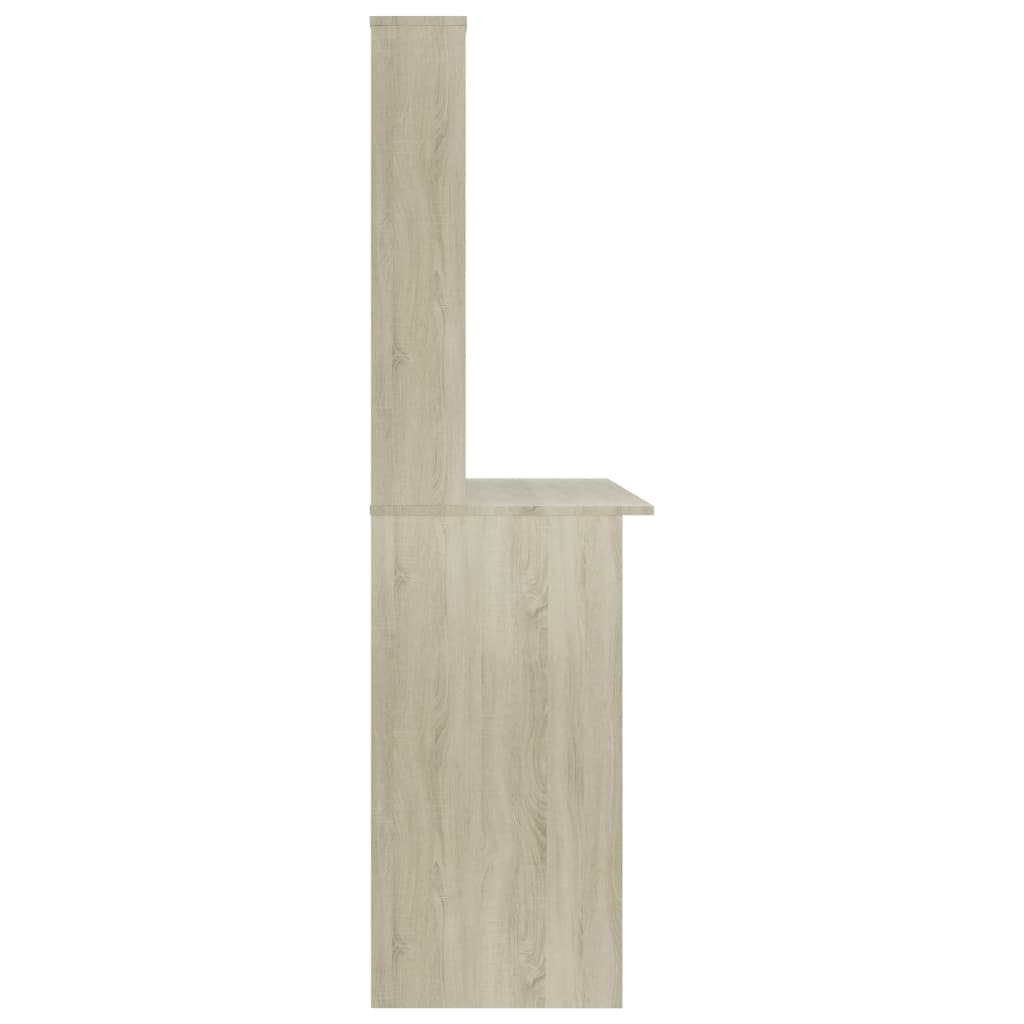 Schreibtisch mit Regalen Sonoma-Eiche 110x45x157 cm