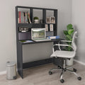 Schreibtisch mit Regalen Hochglanz-Grau 110x45x157 cm