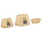 3-tlg. Katzenkorb-Set mit Kissen 47 x 34 x 60 cm Natur Weide