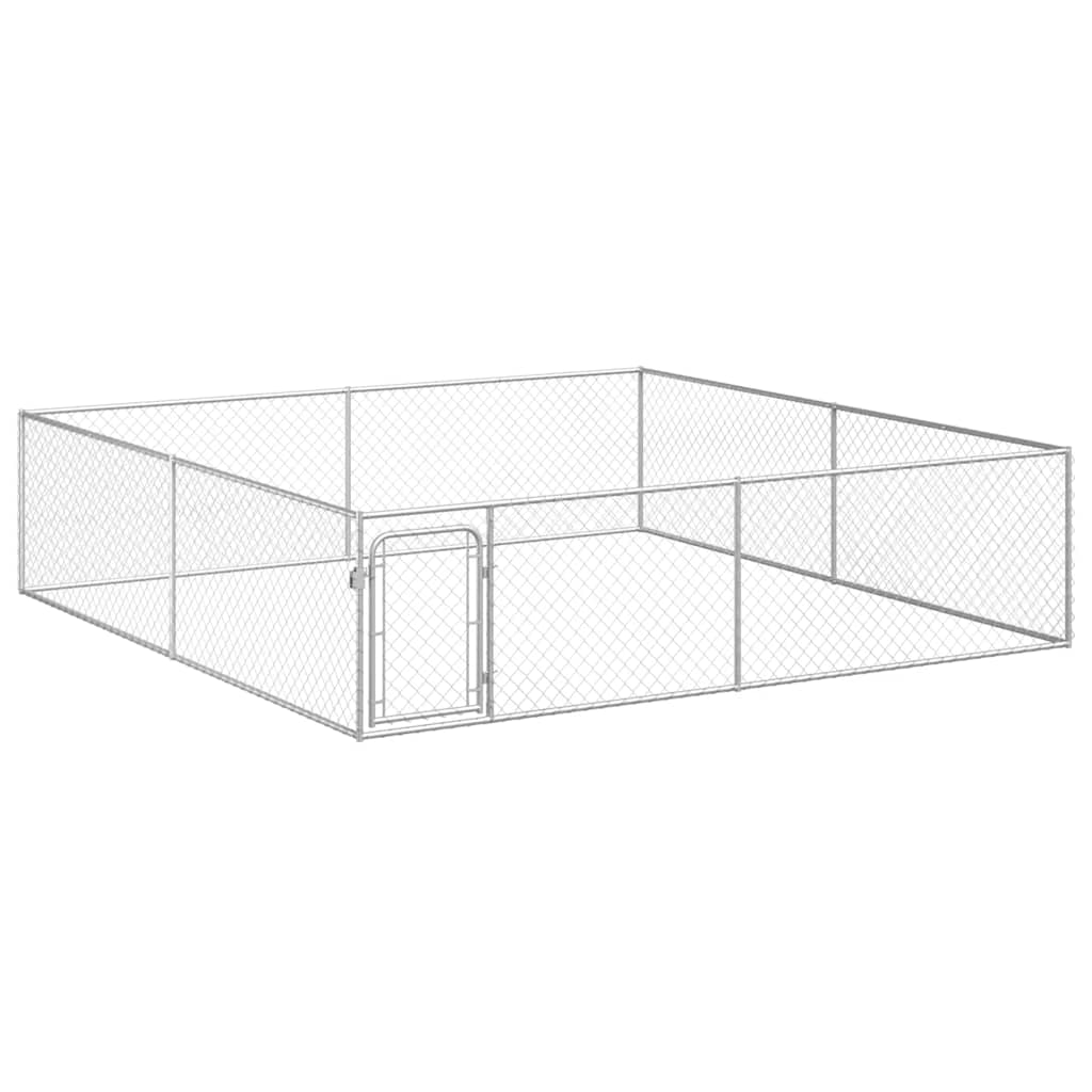 Outdoor-Hundezwinger Verzinkter Stahl 4 x 4 x 1 m