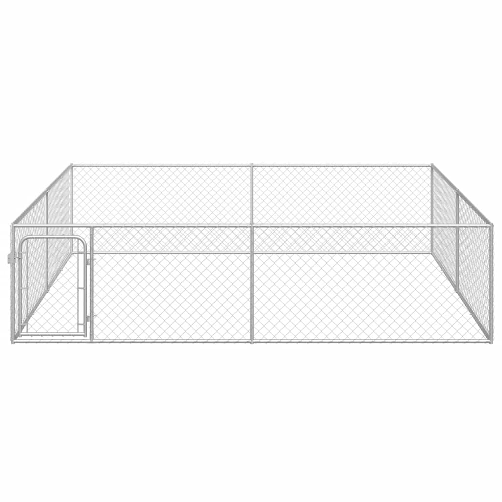 Outdoor-Hundezwinger Verzinkter Stahl 4 x 4 x 1 m