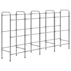 Kistenregal für 12 Kisten Silbern 190x33x116 cm Stahl
