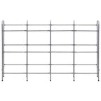 Kistenregal für 12 Kisten Silbern 190x33x116 cm Stahl
