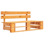 Outdoor-Sofa Paletten mit Kissen in Grau Kiefernholz