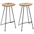 Barhocker 2 Stk. Massivholz Teak