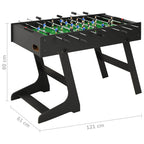 Klappbarer Kickertisch 121 x 61 x 80 cm Schwarz